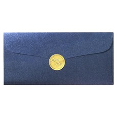 奢華珠光零用錢信封 100入 + 貼紙 100入, 深藍色, 1套