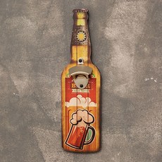 알럽홈 레스토랑 벽장식 병따개 11 x 39 cm L261-17T, TYPE5(L261-17T5ON), 1개