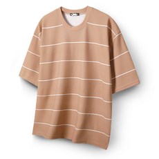 해리슨 남성용 스트라이프 오버핏 단가라 반팔 티셔츠 HA-1006 WOD1028