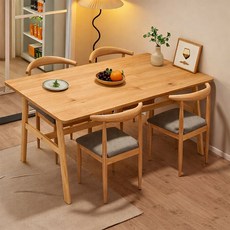 가구느낌 해피 테이블 1400 x 800 mm, 네추럴네추럴, 4인용