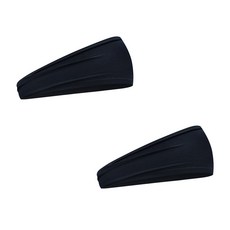 Nowfeel 高彈力寬版運動髮帶 頭帶 2入, 黑色