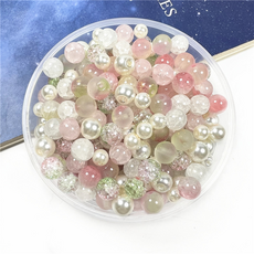 All is You 彩色圓珠串珠 DIY 6~10mm 套組, 1套, 紅色綠色