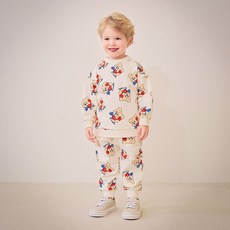 mollimelli 男童款電話小熊印花長袖衣褲套裝