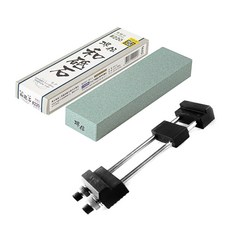 NANIWA 蝦牌 Sakaiden 磨刀石 #220 + Zeus 橡膠磨刀石底座 中, 1套