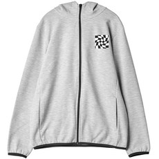 Montimon 男款 CHECKER BOARD 印花線條連帽拉鍊外套