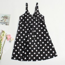 白色圓點開衩孕婦連身泳衣