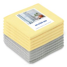SSCSSAC 雙色超細纖維抹布 黃色5入 + 灰色5入組, 1套