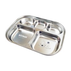 MOOMIN嚕嚕米印花5格分隔餐盤, 混色