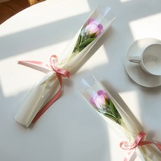 아스파시아 장미 메시지 비누꽃 한송이 꽃다발 반드시오고야말행복, 라벤더, 2개