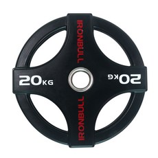 아이언불 4그립 바벨 원판, 1개, 블랙