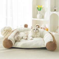 PASTEL PET 寵物熊熊圓形坐墊, 1個, 棕色