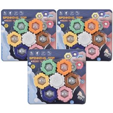 Oztoy Poppin夜光推壓式拼圖指尖陀螺觸覺開發玩具 3入, 隨機發貨