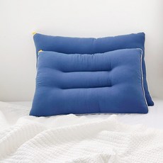 마롤로뜨 빨아쓰는 낮은 베개, 네이비, 1개