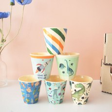 rice 幼兒印花水杯6入組 S號, Dino款, 1組