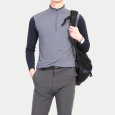 AIDA 마인플로우 남성용 더마인드 등산 RM소매 배색 긴팔 티셔츠