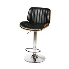 北歐Bitten椅 A, 1個, 黑色(皮革)+胡桃木