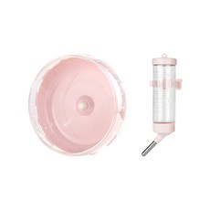 Carno 卡諾 粉彩掛式飲水器 + 滾輪套組 S, 粉色, 1套