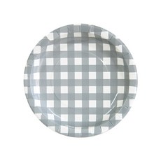 Wow Party Korea 格紋盤 銀色 18cm, 6個, 5個