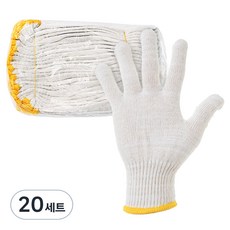 Tamsaa 棉手套 35g, 白色, 20套