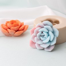 ANGLE THING 水滴多肉花裝飾矽膠模具 2入, 單一顏色