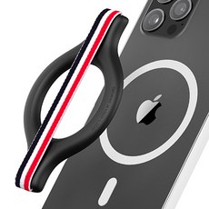 SINJIMORU Magsafe兼容迷你手機指帶磁立環+磁吸環, 法國紅, 1入