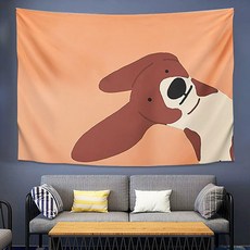 더플로우커머스 펫 일러스트 패브릭 테피스트리, 타입 14