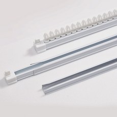 3段式窗簾軌道 10號款, 白色的