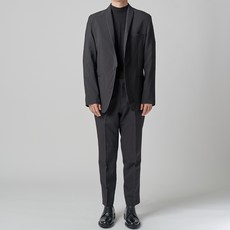 Applee 男士四季晚宴服領單釦西裝外套 + 西裝褲套裝
