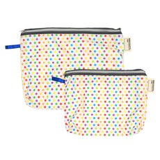 베베슈에뜨 유아용 방수 기저귀 + 도시락 파우치 세트, 레인보우도트