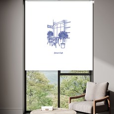 카페테라스 실사 롤스크린 일반원단