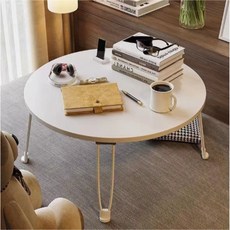 바이비드 가정용 원형 테이블 50cm 2인용, 화이트