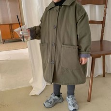 HARAROI 兒童拼色絎縫野戰外套