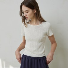 미치코런던 여성용 트위스트 홀터 스트랩 니트 탑