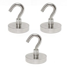 TEAOZ 強力掛勾型磁鐵 3入, 銀