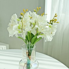 Benudi 仿真小蒼蘭花束, 白色, 6個
