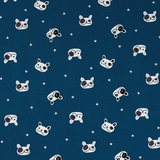 COTTONVILL 20支棉質布料 100%棉, 110 × 180cm, 孔雀藍法鬥款, 1件