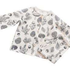 兒童北歐風紗布棉家居服睡衣上衣+下身套裝