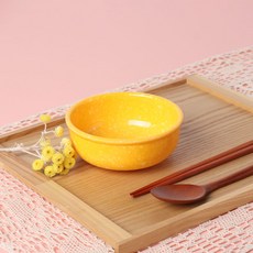 CookCha 復古小吃碗 辣炒年糕湯碗, 4個, 黃色