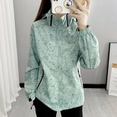 Daysoi 女款葉子圖案戶外夾克