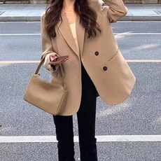 모이르벨라 여성용 러드 더블버튼 심플 자켓