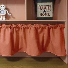 Designsall棉質亞麻多功能窗簾, 灰珊瑚橘色