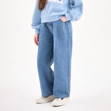 Jelistudio 兒童寬版褶飾牛仔褲