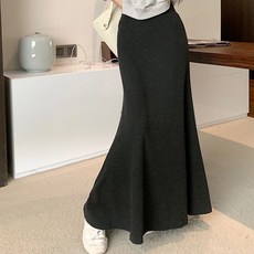 Goodif 女款修身日常穿搭針織魚尾長裙