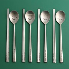 Inspoon 查理眨眼成人湯匙筷子組, 湯匙*4支+筷子*4雙, 1組, 單色