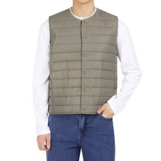 다꾸앙 남성용 히트 투웨이 경량 패딩조끼 E09D11_ov4385