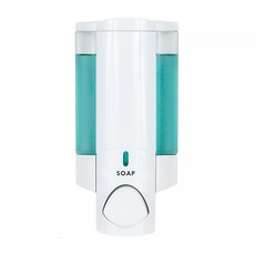 壁掛式洗髮精按壓分裝器, 白色的, 1個