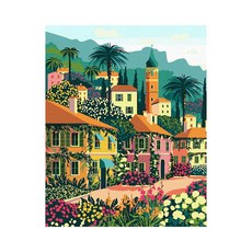 Play about 平靜地中海 DIY 傑作繪畫套組 40 x 50cm, 混合顏色