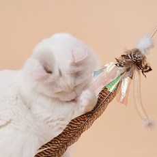 Zooah Pet 貓小丑野雞羽毛玩具, 皮埃羅布朗, 1個
