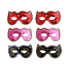 貓咪面具3件組, 紅色, 粉紅色, 黑色, 2套