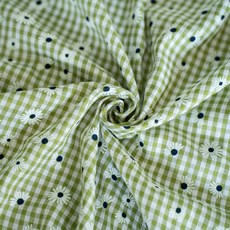 印花遮光窗簾 孔眼型, 綠色